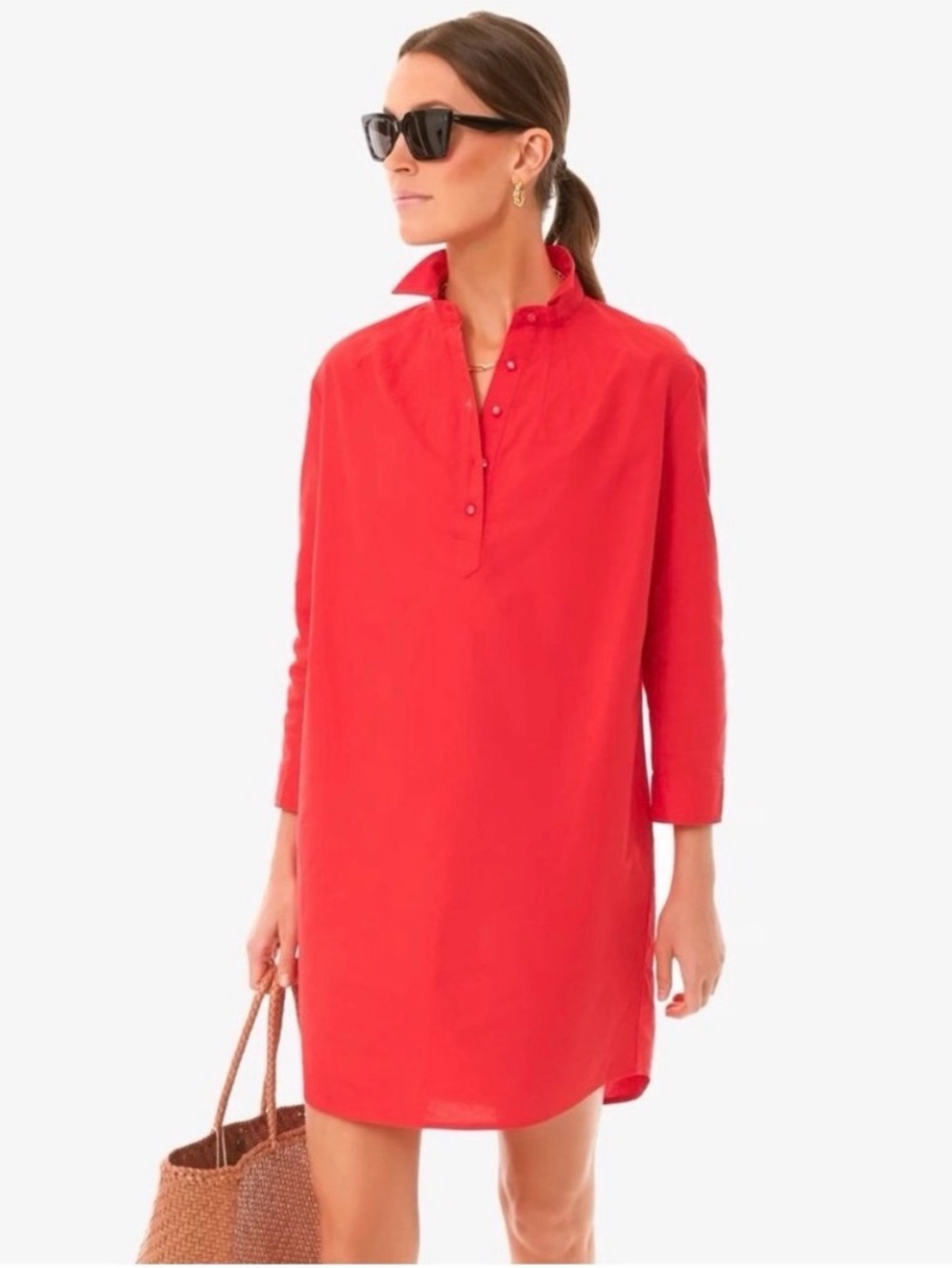 Pomander Place Bright Red Shift Dress 22 ptp